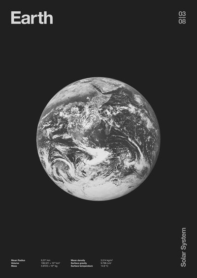 Earth: Minimal Planets Datas ، 2023 (رقمي) بواسطة فلوران بودارت