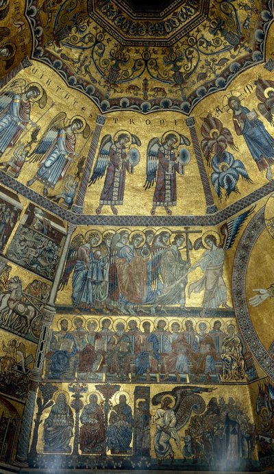 فسيفساء على السقف المقبب من St Johns Baptistry ، فلورنسا (فسيفساء) بواسطة مدرسة فلورنسا