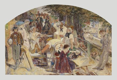 دراسة للوحة quot;العملquot;، ج.1856 (ألوان مائية على ورق) بواسطة فورد مادوكس براون