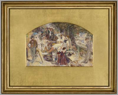 دراسة للوحة quot;العملquot;، ج.1856 (ألوان مائية على ورق) بواسطة فورد مادوكس براون