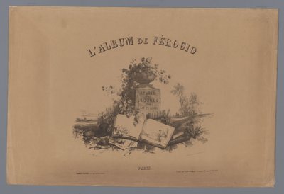 غلاف: دراسات الأشكال في منظر طبيعي ، دراسات لأشكال في منظر طبيعي (عنوان السلسلة) L'Album de Férogio. Études de Figures dans les Paysages (عنوان المسلسل على الكائن) بواسطة فرانسوا ديلارو