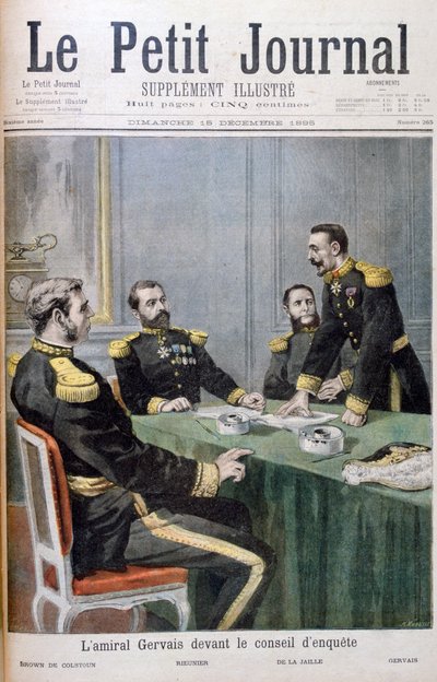 الأدميرال جيرفيه أمام هيئة التحقيق 1895 بواسطة Fortuné Méaulle