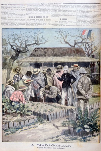 درس زراعي للسكان الأصليين في مدغشقر ، 1897 بواسطة Fortuné Méaulle