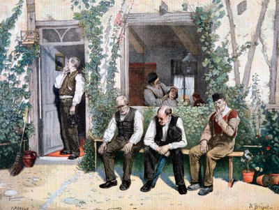 في الحلاقين ، 1895 بواسطة Fortuné Méaulle