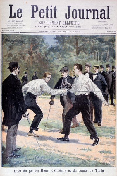مبارزة بين الأمير هنري دورليانز و Comte de Turin ، 1897 بواسطة Fortuné Méaulle