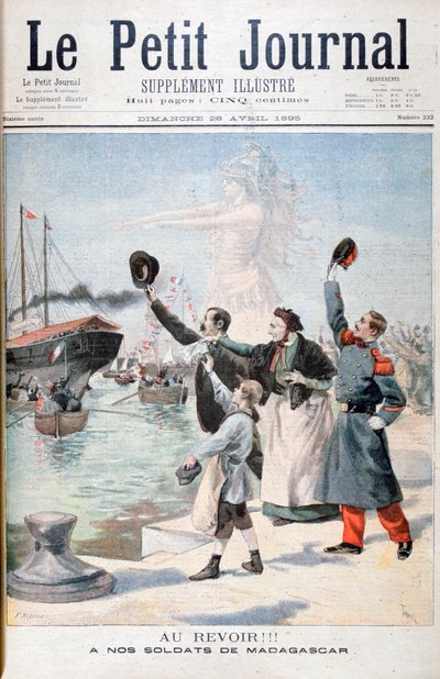 وداعاً !! أيها الجنود الفرنسيون في طريقهم إلى مدغشقر 1895 بواسطة Fortuné Méaulle