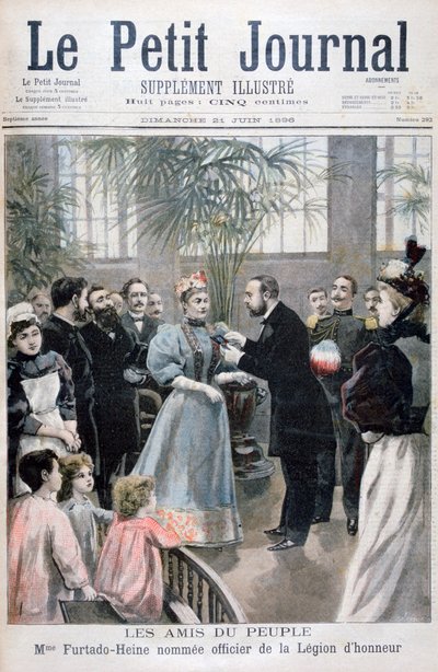 حصلت السيدة Furtado-Heine على لقب ضابط فيلق الشرف عام 1896 بواسطة Fortuné Méaulle