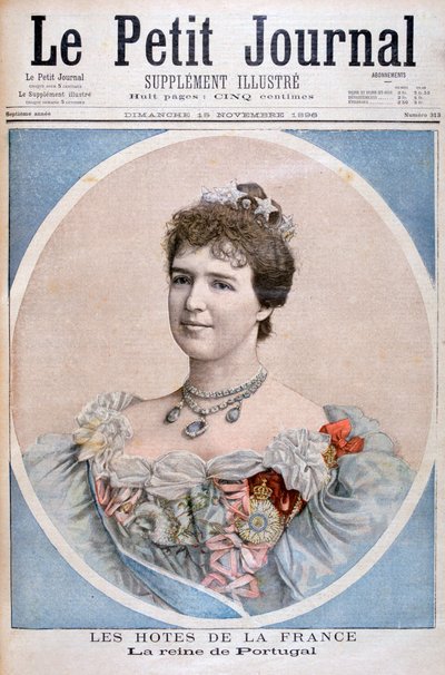 صورة الملكة أميليا البرتغالية 1896 بواسطة Fortuné Méaulle