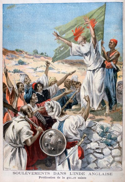 الوعظ بالحرب المقدسة خلال انتفاضة في الهند البريطانية ، 1897 بواسطة Fortuné Méaulle