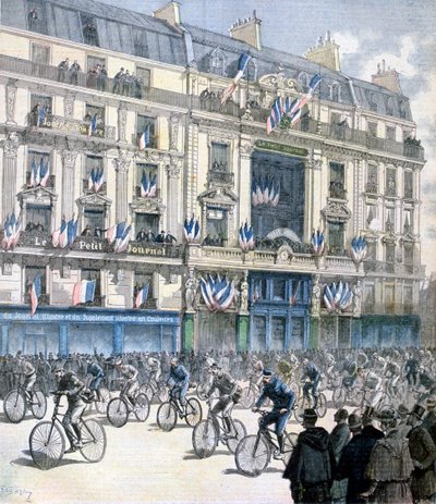 بداية سباق باريس - بريست - باريس 1891 بواسطة Fortuné Méaulle