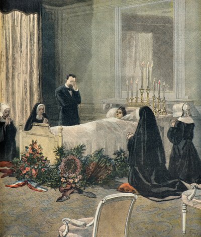 سيسيل كارنو على فراش الموت بواسطة Fortune Louis Meaulle