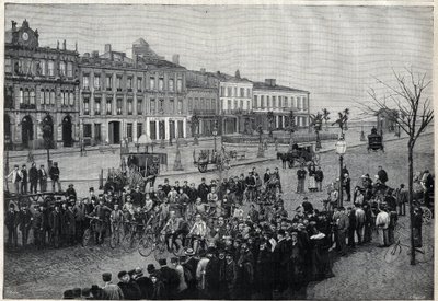 مغادرة سباق الدراجات في بوردو باريس (بوردو باريس) عام 1891 - نقش ميول عام 1891 بواسطة فورتشن لويس ميول