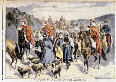 انتصار فرنسا في جنوب الجزائر - في "Le Petité Journal" بتاريخ 28/03/1897 بواسطة فورتشن لويس ميول
