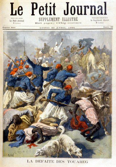 هزيمة الطوارق - في "Le Petite Journal" في 30/04/1894 بواسطة فورتشن لويس ميول