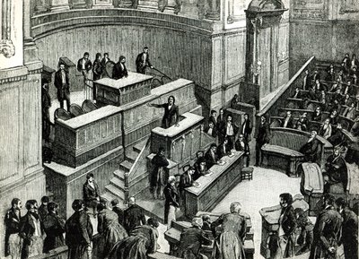 فيكتور هوغو (1802-1885) في غرفة الأقران ، ج. 1885 بواسطة فورتشن لويس ميول