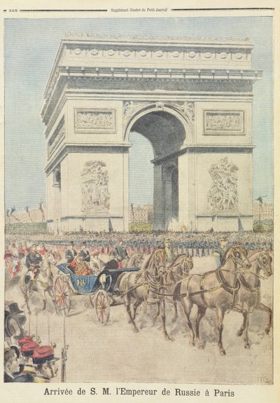 القيصر نيكولاس الثاني (1894-1917) في باريس ، من "لو بيتيت جورنال" ، 11 أكتوبر 1896 بواسطة فورتشن لويس ميول وهنري ماير