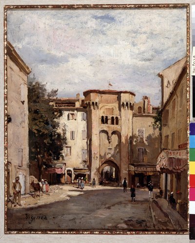 باب محصن لـ Cavaillon في لوحة فوكلوز بواسطة Fortune Viguier (1841-1916) Dim. 39،5x32 سم ذكر إلزامي: مجموعة التأسيس المتعلقة ببروفانس ، مرسيليا بواسطة ثروة فيجوير