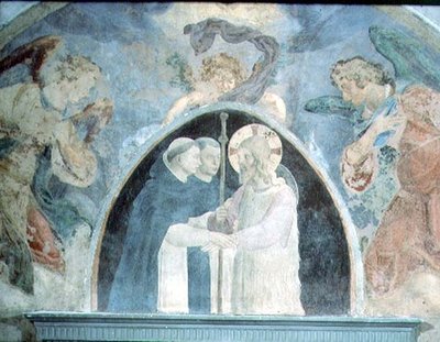المسيح مع الحجاج (فريسكو) بواسطة فرا (1387-1455) انجيليكو