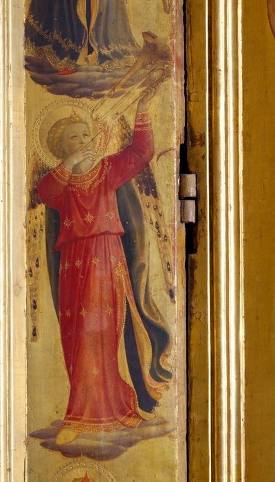 ملاك يلعب البوق ، التفاصيل من Linaiuoli Triptych ، 1433 (درجة الحرارة على اللوحة) بواسطة فرا انجيليكو