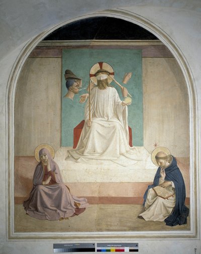 يسخر المسيح من العذراء والقديس جيروم. فريسكو من قبل Guido di Pietro بواسطة فرا انجيليكو
