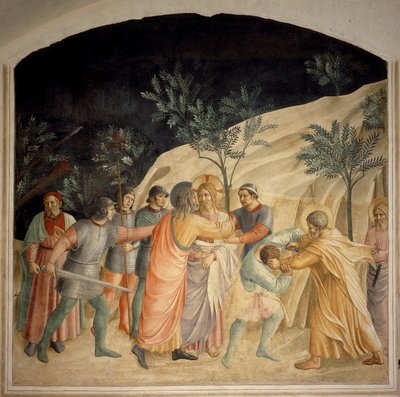 قبلة يهوذا - لوحة جدارية من تأليف Guido di Pietro بواسطة فرا انجيليكو