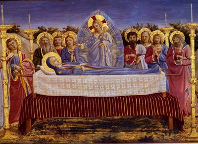 وفاة العذراء ، التفاصيل ، ج .1435 درجة الحرارة على تفاصيل لوحة 78968 بواسطة فرا انجيليكو