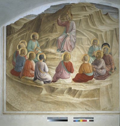 عظة الجبل: المسيح يتكلم مع الرسل 1438 بواسطة فرا انجيليكو