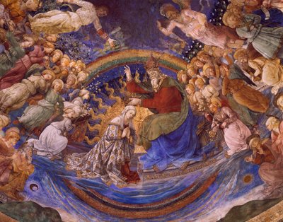 Coronation of the Virgin, detail from The Life of the Virgin cycle بواسطة فرا فيليبو ليبي