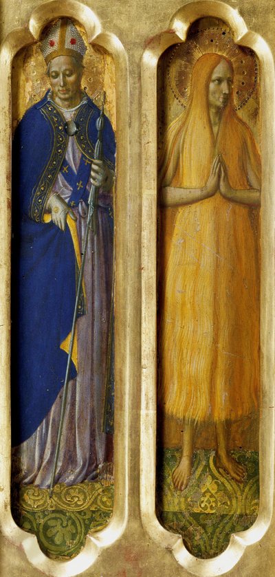 القديسين لويس من تولوز وماري من مصر من Perugia Altarpiece ، حوالي 1437. بواسطة Fra Giovanni Angelico da Fiesole