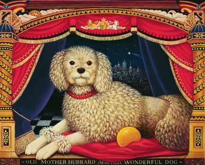 Old Mother Hubbards Wonderful Dog، 1998 (زيت و درجة حرارة على اللوحة) بواسطة فرانسيس برومفيلد