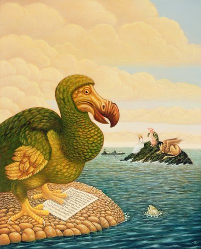 The Dodo، 1993 (زيت و درجة حرارة على اللوحة) بواسطة فرانسيس برومفيلد