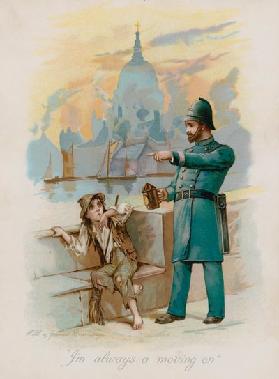 "أنا دائمًا أتحرك" (chromolitho) بواسطة فرانسيس بروندج