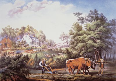 American Farm Scene بواسطة فرانسيس فلورا بوند (1812-1876) بالمر