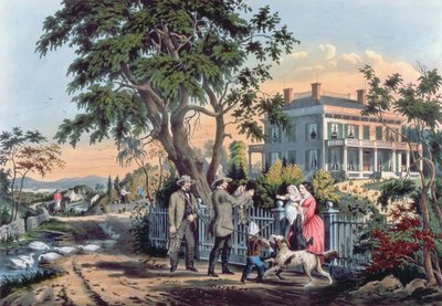 بعد الصيد ، نقشها ناثانيل كورير (1813-1888) 1855 بواسطة فرانسيس فلورا بوند بالمر