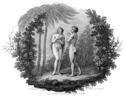 آدم وحواء ، 1796. بواسطة فرانشيسكو بارتولوزي