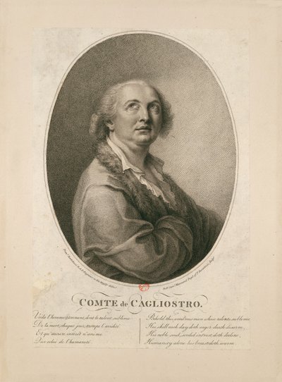 الكونت أليساندرو دي كاليوسترو 1743-1795. بواسطة فرانشيسكو بارتولوزي