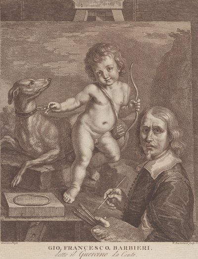 صورة ذاتية لجيرسينو ، 1790-99. بواسطة فرانشيسكو بارتولوزي