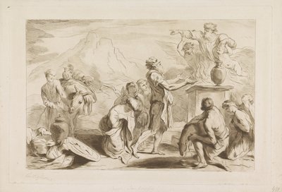 ذبيحة نوح العهد القديم والجديد إلى Castiglione (عنوان السلسلة) بواسطة جيوفاني بينيديتو كاستيجليون