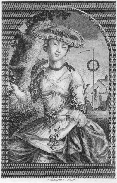 امرأة شابة ، c1740-1810. بواسطة فرانشيسكو بارتولوزي