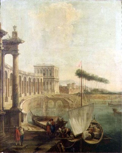 A capriccio ، ميناء به شخصيات تحمل عبارة بواسطة فرانشيسكو باتاجليولي