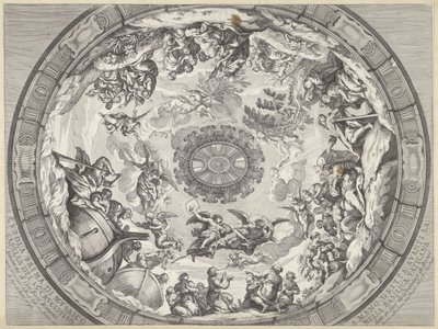 زخرفة القبة مع شخصيات العهد القديم والملائكة Cupola prima di musaico capella del SS.mo Crucifisso (...) (العنوان على الكائن) زخارف القبة في كاتدرائية القديس بطرس (عنوان السلسلة) بواسطة جيوفاني جياكومو دي روسي