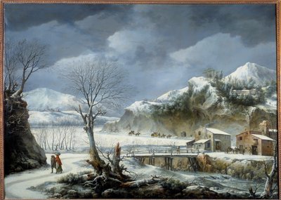 رسم المناظر الطبيعية الشتوية بقلم فرانشيسكو فوسكي (توفي عام 1805) في القرن الثامن عشر ، متحف ليل للفنون الجميلة بواسطة فرانشيسكو فوشى