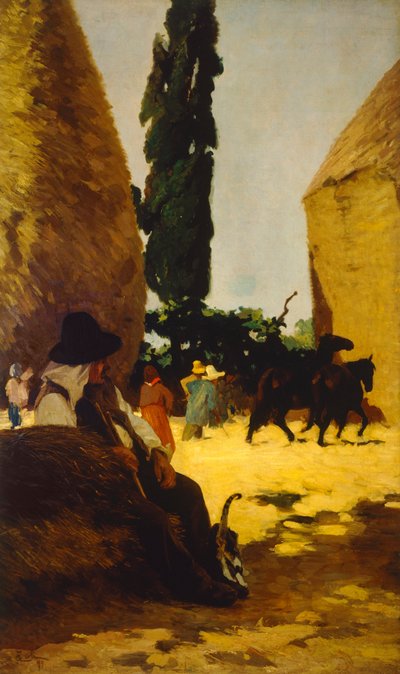 بيستا ، جد فرانشيسكو جيولي (1846-1922) ، زيت على قماش بواسطة فرانشيسكو جيولي