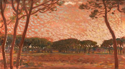 خشب الصنوبر في ماريما (زيت على ظهر السفينة) بواسطة فرانشيسكو جيولي