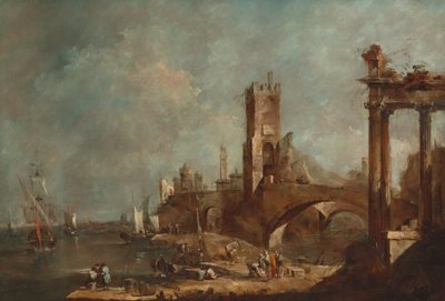 Capriccio من المرفأ ، ج. 17601770. بواسطة فرانشيسكو غواردي