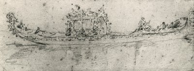 جندول مخصص للسفراء رسمه فرانشيسكو غواردي (1712-1793). بواسطة فرانشيسكو غواردي