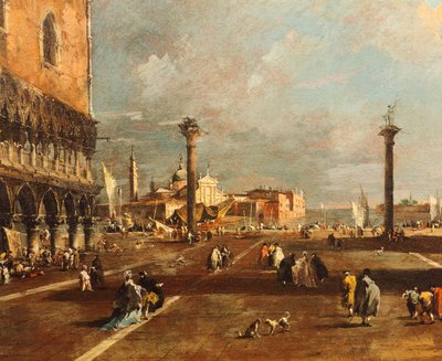 ساحة سان ماركو باتجاه سان جورجيو ماجوري ، بقلم فرانشيسكو غواردي (1712-1793) ، زيت على قماش ، 45x72 سم بواسطة فرانشيسكو غواردي
