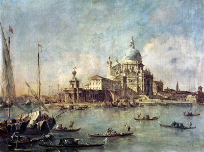 البندقية ، بونتا ديلا دوجانا مع تحية سانتا ماريا ديلا ، ج .1770 بواسطة فرانشيسكو غواردي