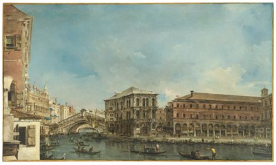 البندقية: جسر ريالتو مع Palazzo dei Camerlenghi بواسطة فرانشيسكو غواردي