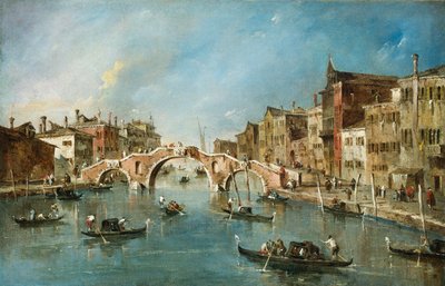 منظر على قناة كاناريجيو ، البندقية ، ج. 1775-1780. بواسطة فرانشيسكو غواردي